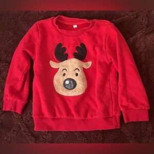 Red Kids Reindeer Sweatshirt 5T
